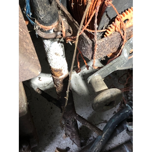 51 - Three reel electric fence stake with wire