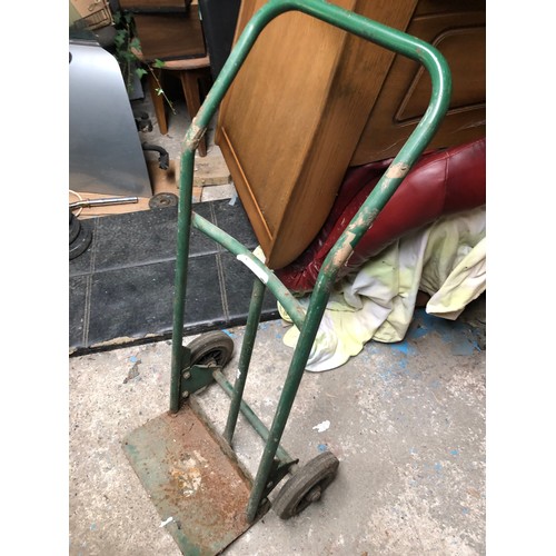 58A - Heavy duty Sack truck in solid metal with solid rubber tyres.