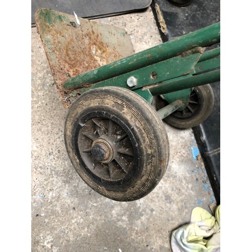 58A - Heavy duty Sack truck in solid metal with solid rubber tyres.