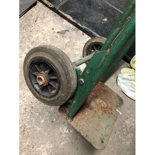 58A - Heavy duty Sack truck in solid metal with solid rubber tyres.