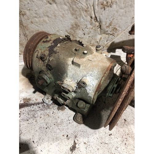 63 - Belt driven gearbox. Heavy duty. Not sure of its use but someone with know.