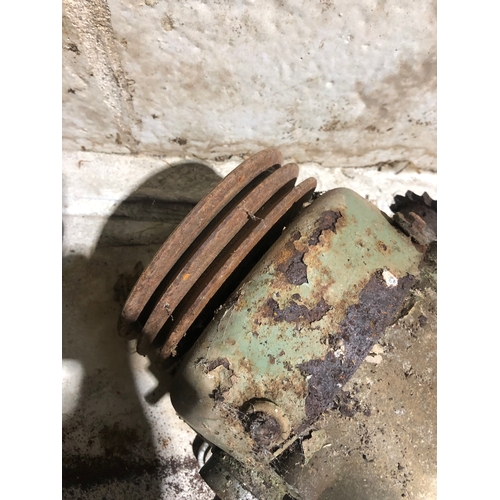 63 - Belt driven gearbox. Heavy duty. Not sure of its use but someone with know.