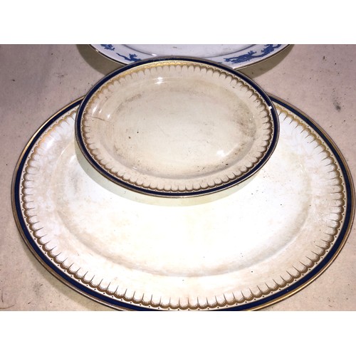 292 - Large platters to include Cauldon China