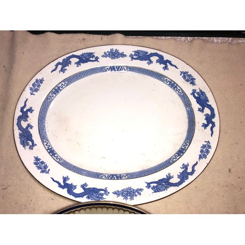 292 - Large platters to include Cauldon China