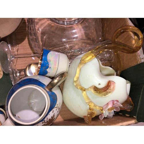 305 - Glass/China items including figurines