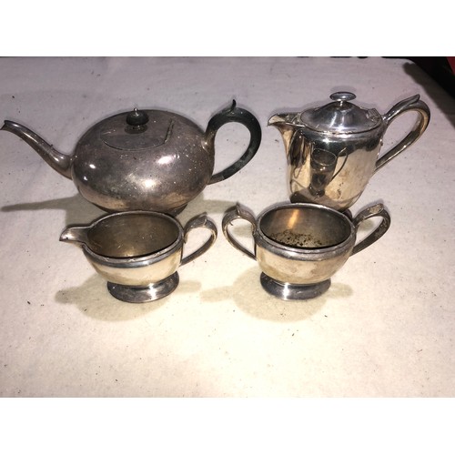 314A - Set of Silver plated Tea and Coffee items. Matching backstamps.