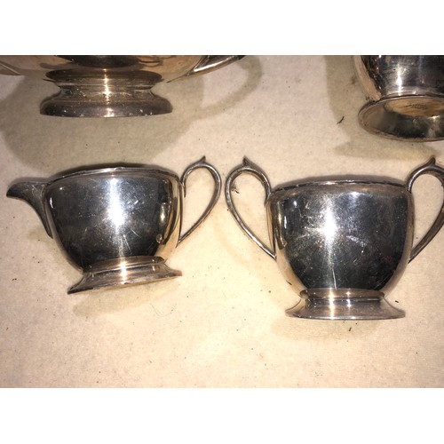 314A - Set of Silver plated Tea and Coffee items. Matching backstamps.