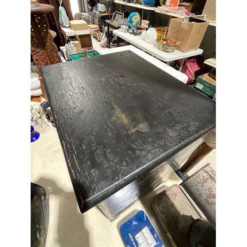 455 - Painted wooden box seat
