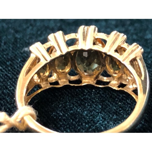 22 - Diamond & Citrine Hallmarked Birmingham 9ct Gold Ring. Size N.