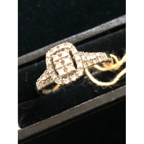 26 - 0.25 carat Diamond 9ct Gold Ring. Size L-M.