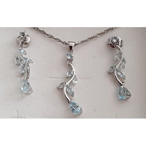 46 - Silver & Blue Topaz 18