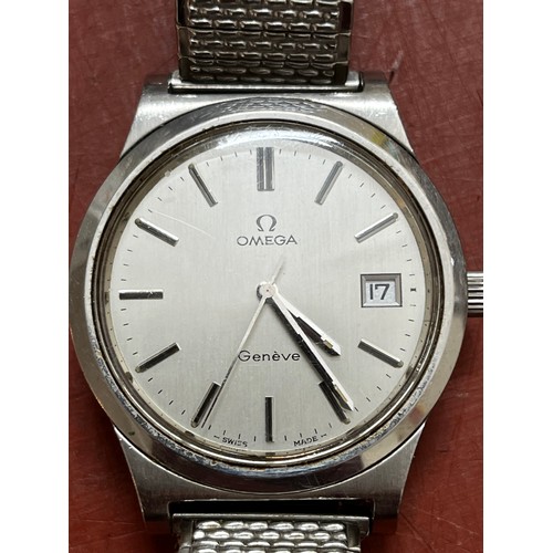 53 - Gents Omega Geneve Automatic watch with Fixoflex flexible strap 1970's