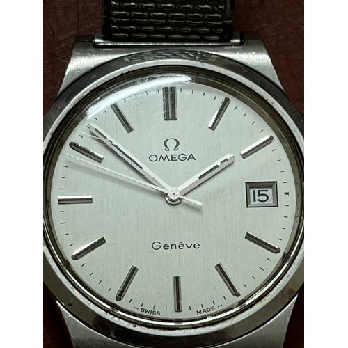 53 - Gents Omega Geneve Automatic watch with Fixoflex flexible strap 1970's