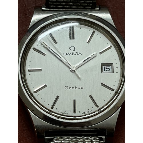 53 - Gents Omega Geneve Automatic watch with Fixoflex flexible strap 1970's