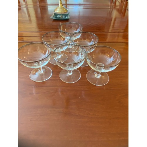 108 - Cocktail glasses with gold rim