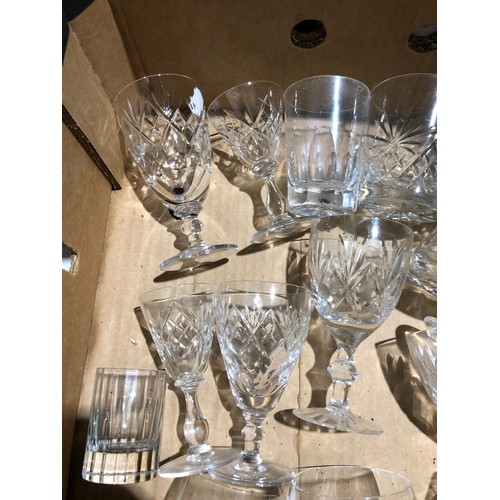 115 - Collection of mixed cut glasses