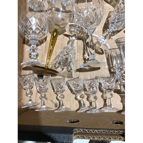 115 - Collection of mixed cut glasses