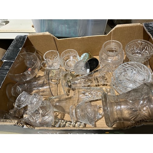 122 - Collection of cut glass bowls and vases