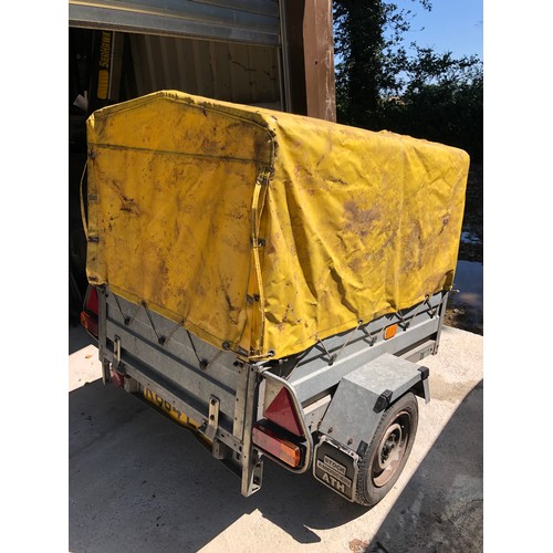 688 - Galvanised 6’ x 4’ trailer with cover.