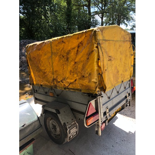 688 - Galvanised 6’ x 4’ trailer with cover.