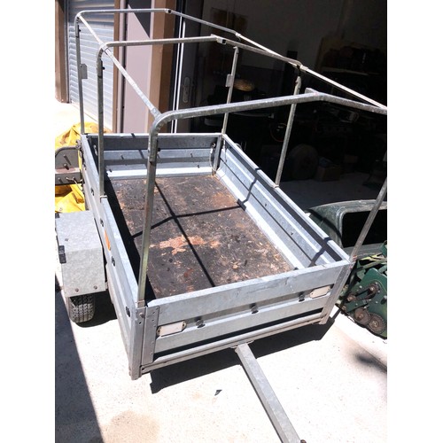 688 - Galvanised 6’ x 4’ trailer with cover.