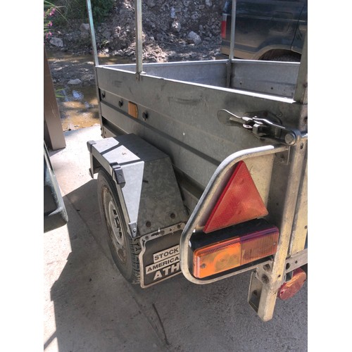 688 - Galvanised 6’ x 4’ trailer with cover.