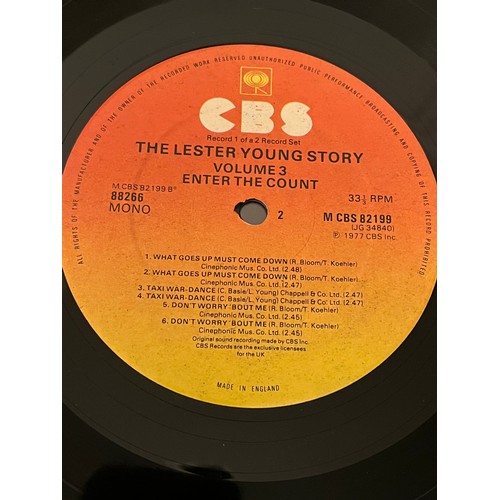 95 - The Lester Young Story. Volume 2 & 3. A musical romance CBS 882633 & Enter the count. CBS 88266