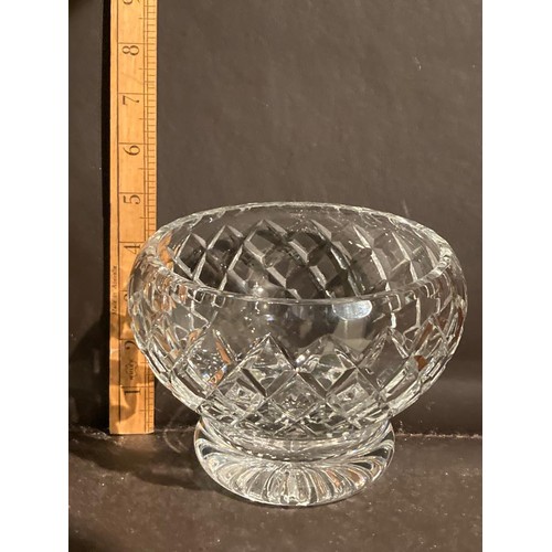 245 - Small crystal rose bowl