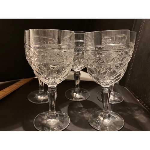 246 - Set of Bohemia crystal wine glasses