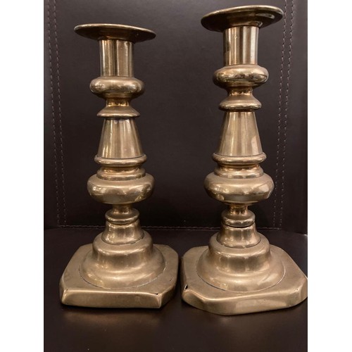 268 - Pair of brass candlesticks