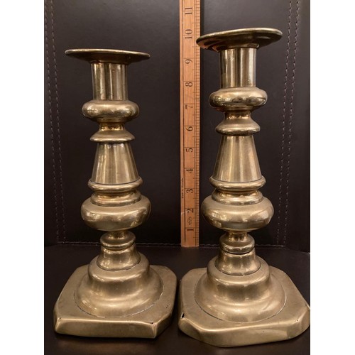 268 - Pair of brass candlesticks