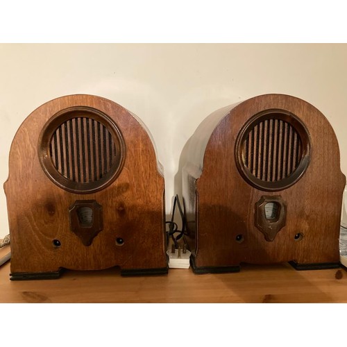 272 - Pair of old radios. No dials