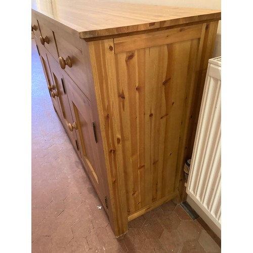 284 - Heavy solid pine sideboard