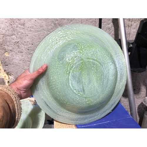 288 - Pair of large cloud lace glass bowls