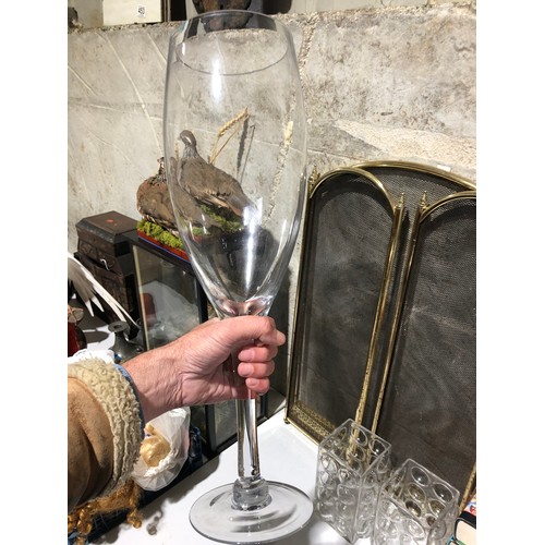 293 - Huge hand blown wine glass