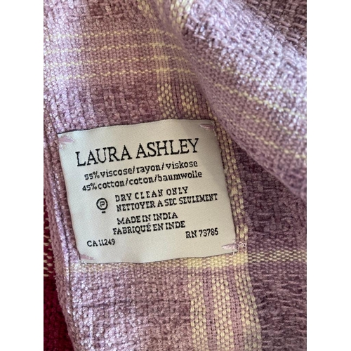 334 - Laura Ashley Lilac chenille fringed throw