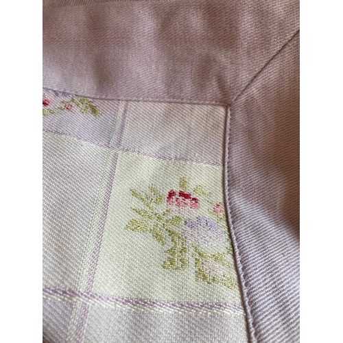 352 - Laura Ashley lilac patchwork throw