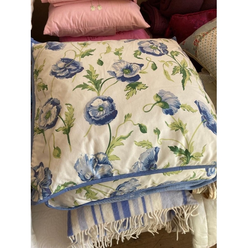 375 - Gosford blue floral Laura Ashley cushions