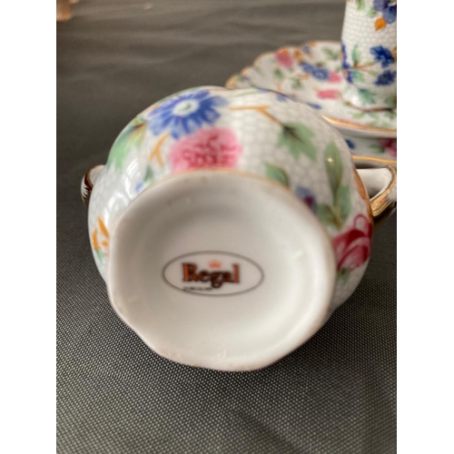 421 - Bone china miniature tea set by Regal