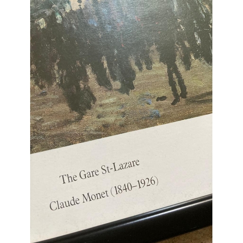 475 - Black framed Claude Monet print