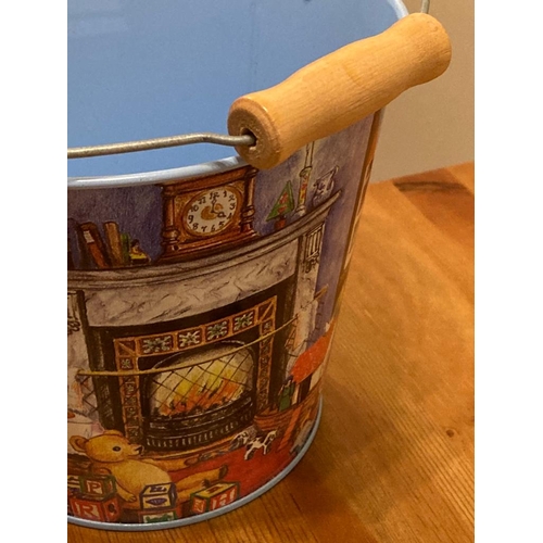 484 - Christmas tin bucket