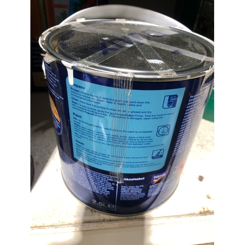 560 - 2.5 litres of Dulux Once pure brilliant white wood and metal paint. Opened but not used