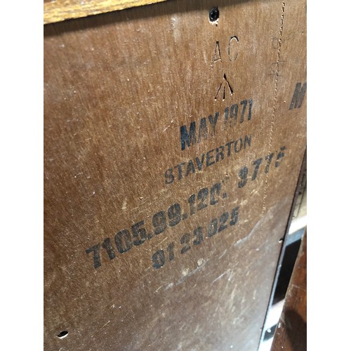 574 - Staverton Chest of drawers with mirror. 2 over 3. With crows foot stamp to reverse.