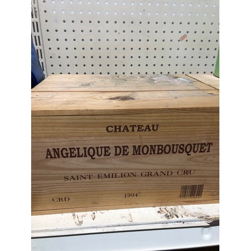 633 - Case of 6 bottles of 1994 Chateau Angelique de Monbousquet  Saint-Emilion Grand Cru, France. Stored ... 