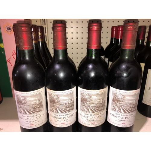 645 - 4 bottles of 1989 Cru Bourgeois Chateau Plantey Pauillac, France. Stored in a temperature and humidi... 