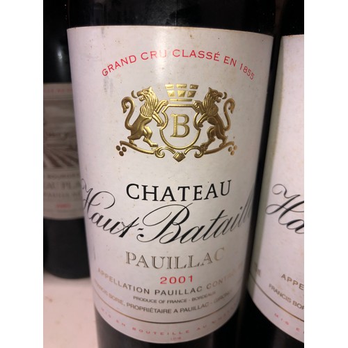 646 - 2 bottles of 2001 Chateau Haut Batailley Pauillac Grand Cru, France. Stored in a temperature and hum... 