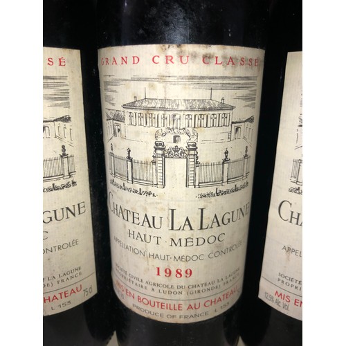 652 - 4 bottles of 1989 Chateau La Lagune, Grand Cru Classe, Haut Medoc, France. Stored in a temperature a... 