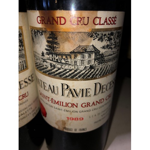 655 - 2 bottles of 1989 Chateau Pavie Decesse Saint-Emilion Grand Cru, France. Stored in a temperature and... 