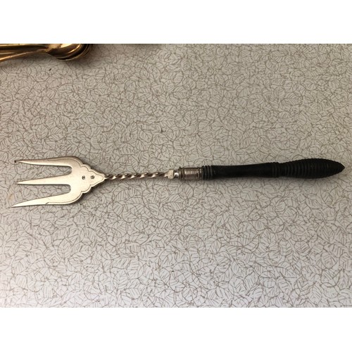 722 - Silver plated pickle fork