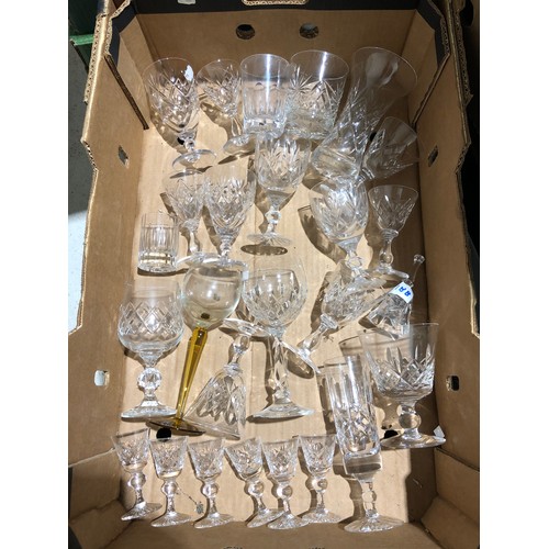 760 - Collection of mixed cut glasses